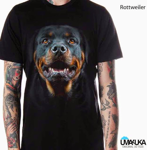 Umakuka Kaos Oblong 3D Rottweiler